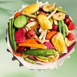 Dried vegetable pieces