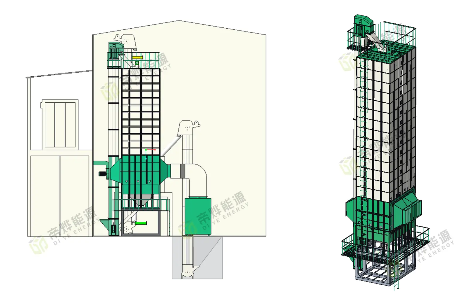 Paddy moisture removal drying house